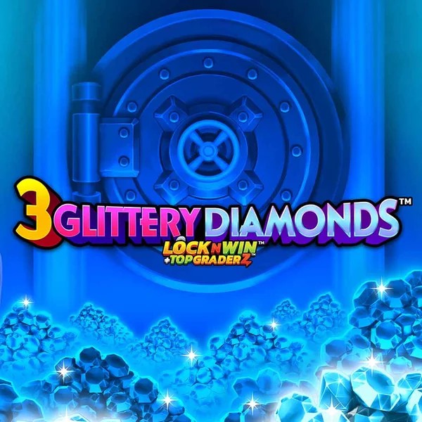 3 Glittery Diamonds logo by PearFiction Studios at Spinjoys Casino