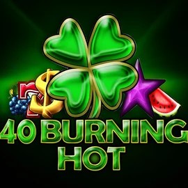 40 Burning Hot online game logo by Amusnet Interactive on spinjoyy.com