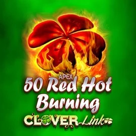 Official Slots logo: 50 Red Hot Burning Clover Links by Novomatic at Spinjoys Casino