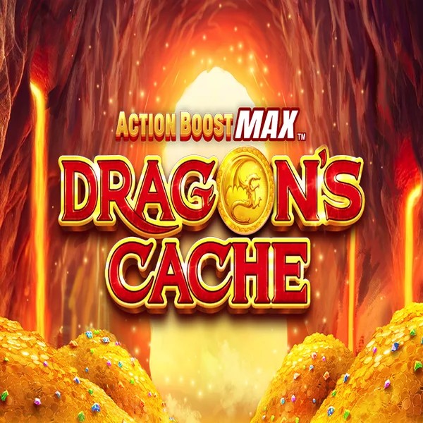 Action Boost Max Dragon's Cache logo by SpinPlay Games Spinjoys Casino