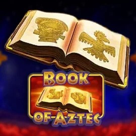 Book of Aztec logo by Amatic Industries at Spinjoys Casino