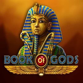 Book of Gods slot logo by BF Games at Spinjoys Casino