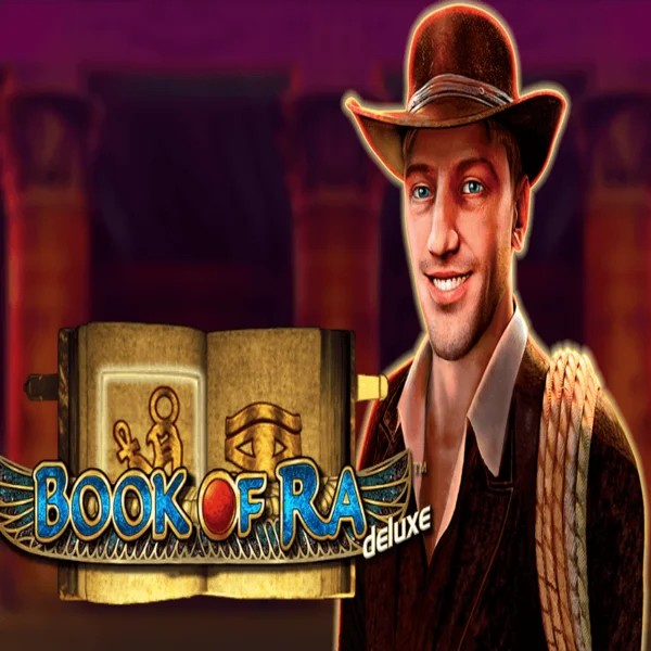 Book of Ra Deluxe by Novomatic, showcased at spinjoyy.com – game logo