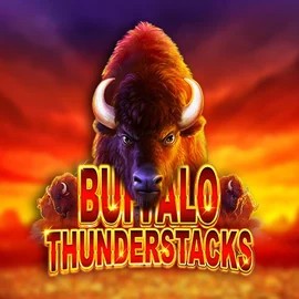 Buffalo Thunderstacks logo by Amatic Industries Spinjoys Casino