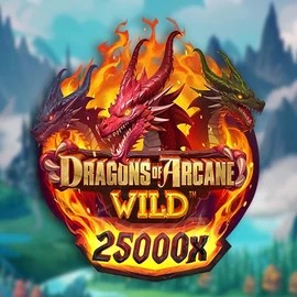 Dragons of Arcane Wild slot visual from Foxium available on spinjoyy.com