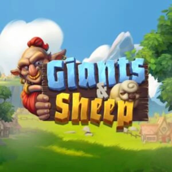 Giants and Sheep online game logo by Relax Gaming on spinjoyy.com