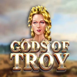 Gods of Troy slot logo by Red Tiger Gaming at Spinjoys Casino