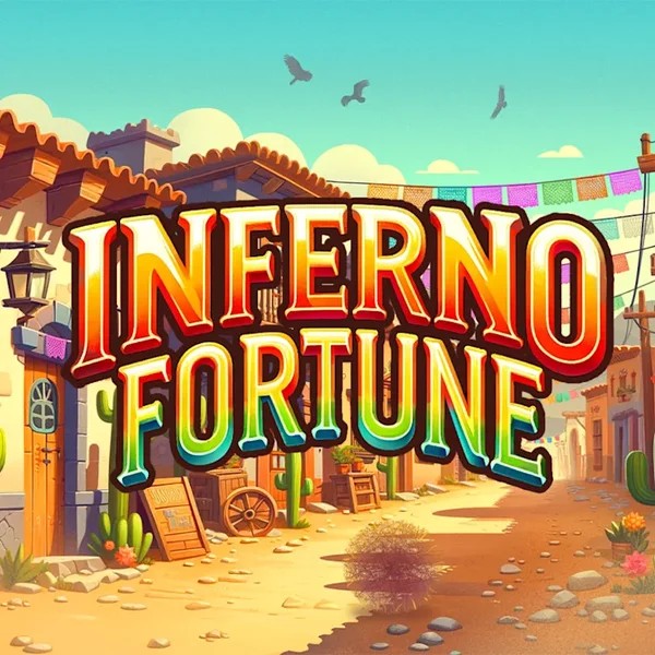 Inferno Fortune slot logo by Atomic Slot Lab at Spinjoys Casino