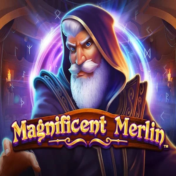 Slots logo of Magnificent Merlin from Greentube at Spinjoys Casino