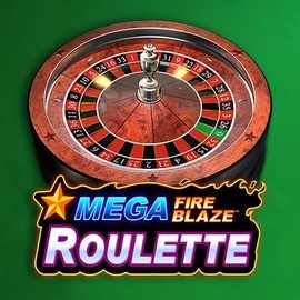 Mega Fire Blaze Roulette logo by Playtech at Spinjoys Casino