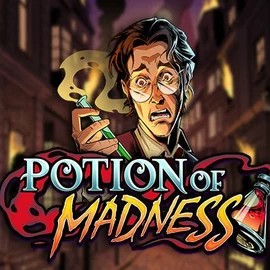 Potion of Madness slot logo by Play'n GO at Spinjoys Casino