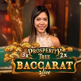 Official Live Casino logo: Prosperity Tree Baccarat by Evolution at Spinjoys Casino