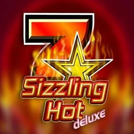 Slots logo of Sizzling Hot Deluxe from Novomatic at Spinjoys Casino