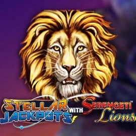 Stellar Jackpots with Serengeti Lions logo by Lightning Box Game at Spinjoys Casino