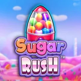 Sugar Rush logo by Pragmatic Play at Spinjoys Casino