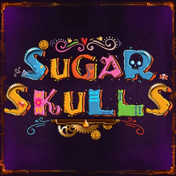 Slots logo of Sugar Skulls from Booming Games at Spinjoys Casino